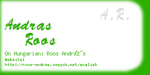 andras roos business card